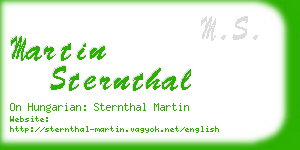 martin sternthal business card